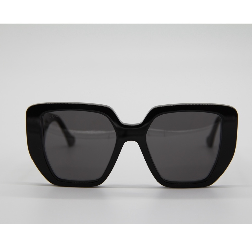 NEW GUCCI GG0956S 003 BLACK OVERSIZED WOMEN’S SUNGLASSES GUCCI - Picture 7 of 14